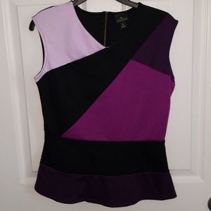 Worthington,  sleeveless peplum shirt.